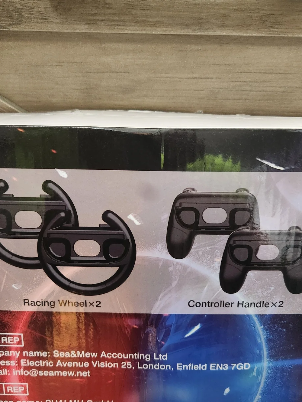 Nintendo Switch 2 Joy-Con Grip 4Pack: 2 Racing Wheels/ 2 Controller Handles, new